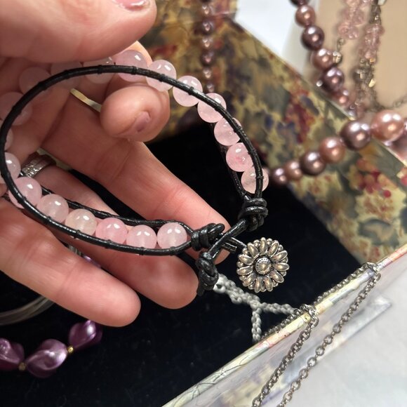 Assorted Jewelry Lot W/Floral Box Necklaces Bracelets & Cameo Pendant,butterfly - Picture 8 of 16